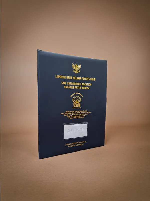 Map Press · Foil Emas custom untuk SMP Evergreen Education