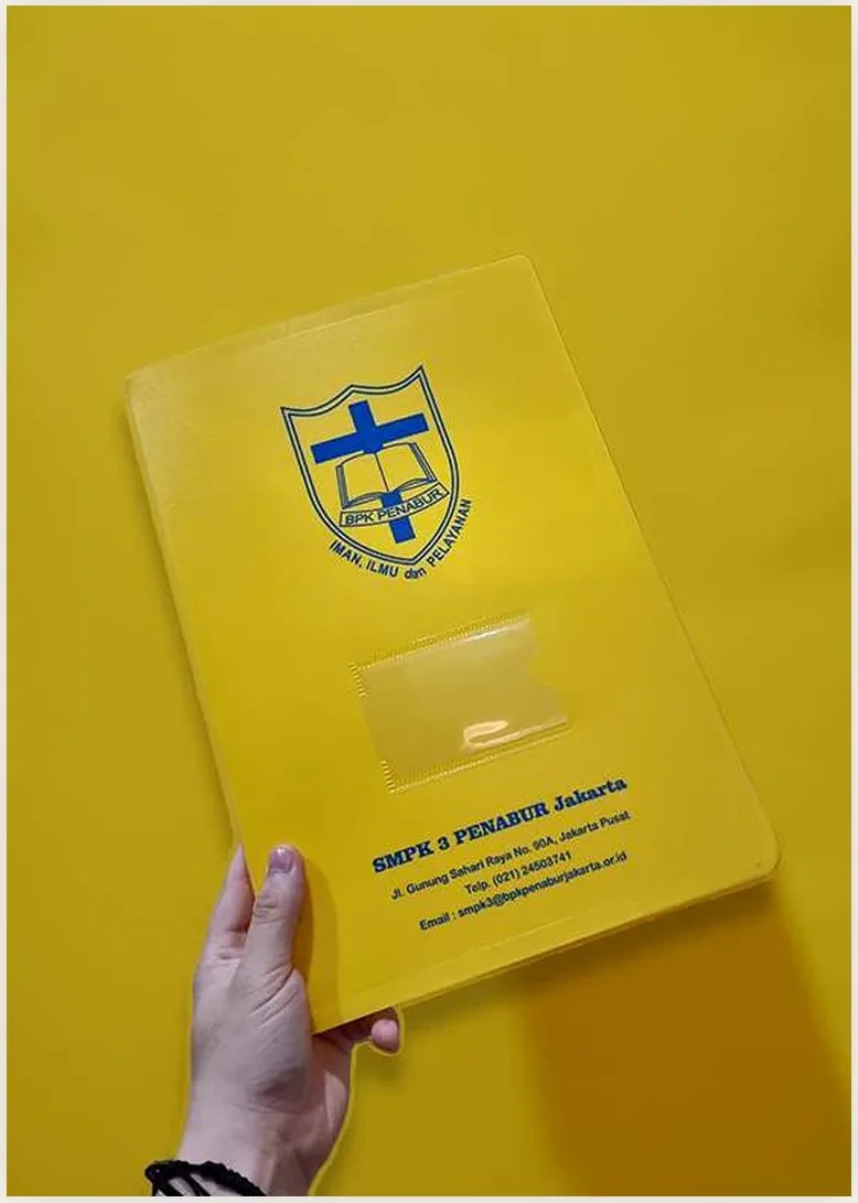 Clear holder custom kuning SMPK 3 Penabur Jakarta