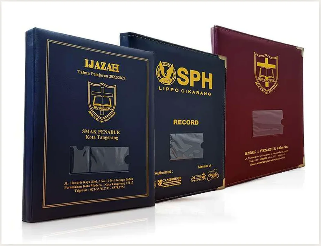 Sampul rapor dan ijazah custom SMAK Penabur, SPH Lippo Cikarang, SMAK 1 Penabur Jakarta