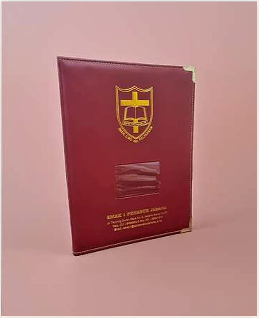 Sampul rapor jahit maroon SMAK 1 Penabur Jakarta